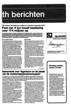 Voorzijde van magazine: TH berichten 29 - 18 maart 1977