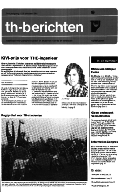 Voorzijde van magazine: TH berichten 9 - 23 oktober 1981