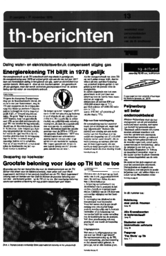 Voorzijde van magazine: TH berichten 13 - 17 november 1978