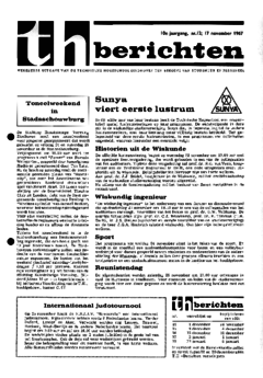 Voorzijde van magazine: TH berichten 12 - 17 november 1967