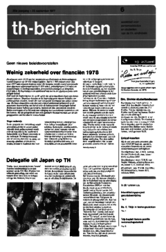 Voorzijde van magazine: TH berichten 6 - 23 september 1977