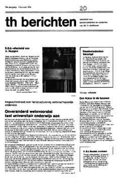 Voorzijde van magazine: TH berichten 20 - 1 februari 1974