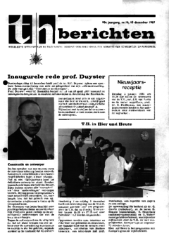 Voorzijde van magazine: TH berichten 16 - 15 december 1967