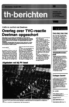Voorzijde van magazine: TH berichten 30 - 15 april 1983