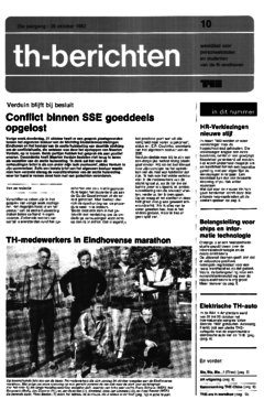 Voorzijde van magazine: TH berichten 10 - 29 oktober 1982