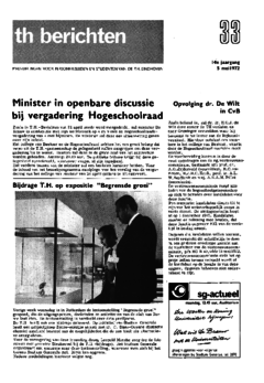 Voorzijde van magazine: TH berichten 33 - 5 mei 1972