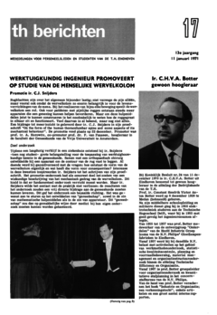Voorzijde van magazine: TH berichten 17 - 11 januari 1971
