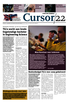 Voorzijde van magazine: Cursor 22 - 5 maart 2009