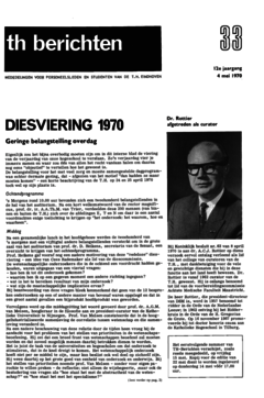 Voorzijde van magazine: TH berichten 33 - 4 mei 1970
