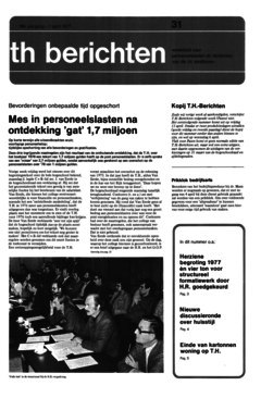 Voorzijde van magazine: TH berichten 31 - 1 april 1977