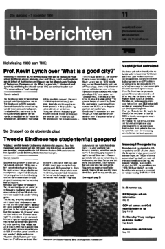 Voorzijde van magazine: TH berichten 11 - 7 november 1980