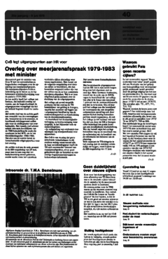 Voorzijde van magazine: TH berichten 40 - 9 juni 1978