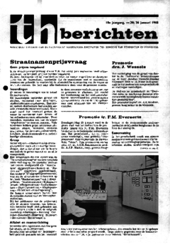 Voorzijde van magazine: TH berichten 20 - 26 januari 1968