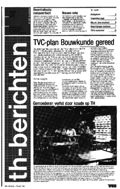 Voorzijde van magazine: TH berichten 37 - 15 juni 1984