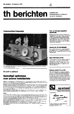 Voorzijde van magazine: TH berichten 4 - 12 september 1975
