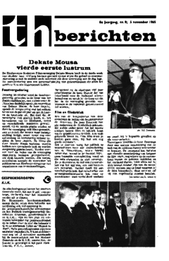 Voorzijde van magazine: TH berichten 9 - 5 november 1965