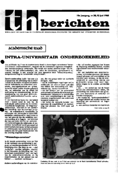 Voorzijde van magazine: TH berichten 38 - 10 juni 1968