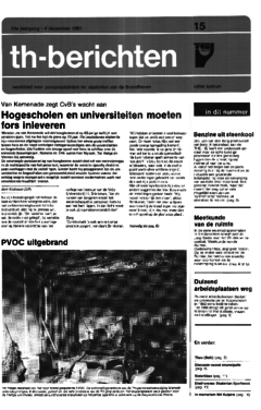 Voorzijde van magazine: TH berichten 15 - 4 december 1981