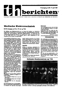 Voorzijde van magazine: TH berichten 29 - 21 april 1967