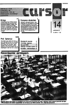 Voorzijde van magazine: Cursor 14 - 24 november 1989