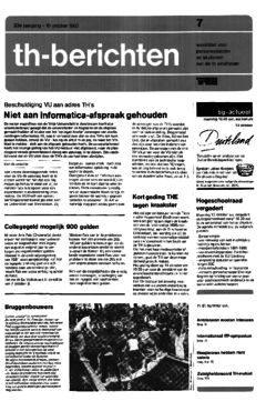 Voorzijde van magazine: TH berichten 7 - 10 oktober 1980