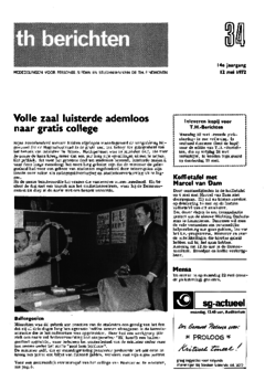 Voorzijde van magazine: TH berichten 34 - 12 mei 1972