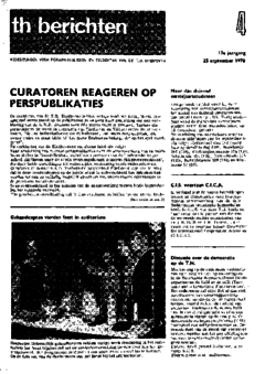 Voorzijde van magazine: TH berichten 4 - 25 september 1970