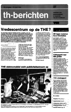 Voorzijde van magazine: TH berichten 27 - 18 maart 1983