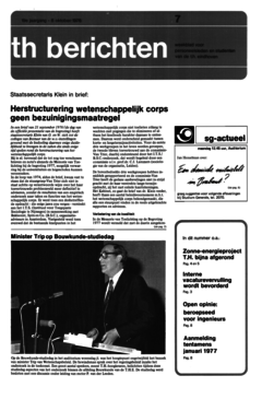 Voorzijde van magazine: TH berichten 7 - 8 oktober 1976