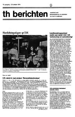 Voorzijde van magazine: TH berichten 9 - 25 oktober 1974