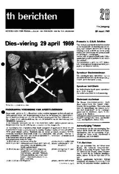 Voorzijde van magazine: TH berichten 28 - 28 maart 1969