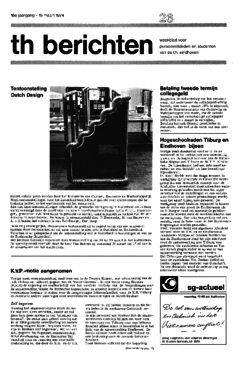 Voorzijde van magazine: TH berichten 26 - 15 maart 1974