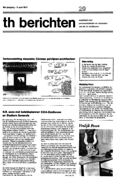 Voorzijde van magazine: TH berichten 29 - 5 april 1974