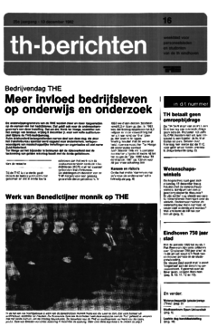Voorzijde van magazine: TH berichten 16 - 10 december 1982