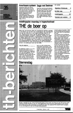 Voorzijde van magazine: TH berichten 35 - 23 mei 1986